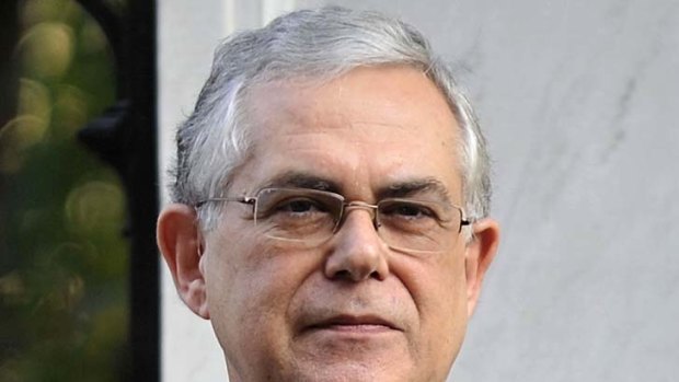 Greek Prime Minister Lucas Papademos.