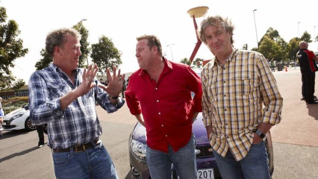 Bloke party &#8230; Jeremy Clarkson, Shane Jacobson and James May will host the festival.