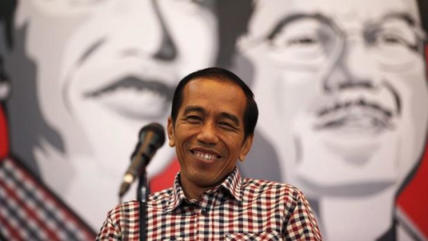 Confident: Indonesia's presidential frontrunner, Joko Widodo.