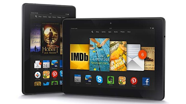 Top-line: Amazon Kindle Fire HDX.