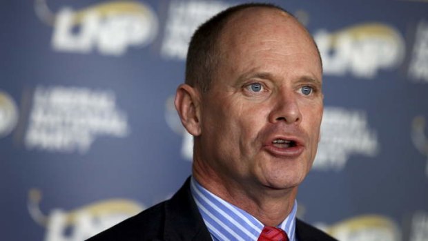 Queensland Premier Campbell Newman at the LNP Convention yesterday.