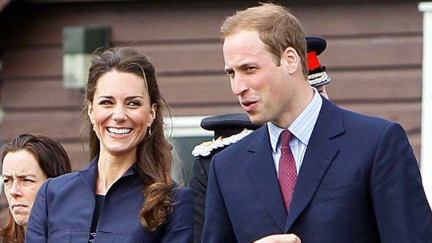 Good match ... Kate Middleton and Prince William this week,