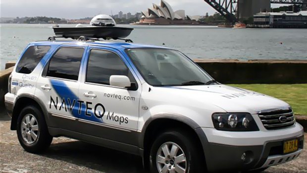 The Navteq Maps car: mapping Australia road by road.