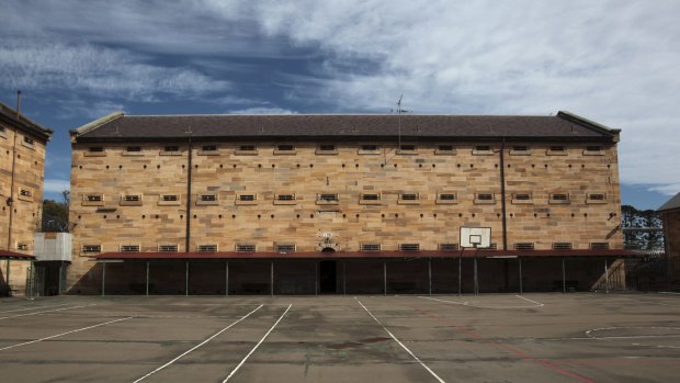 The beautiful sandstone exterior of the historic Parramatta Gaol.