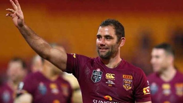Cameron Smith after the Queensland victory in the 2015 State of Origin. 