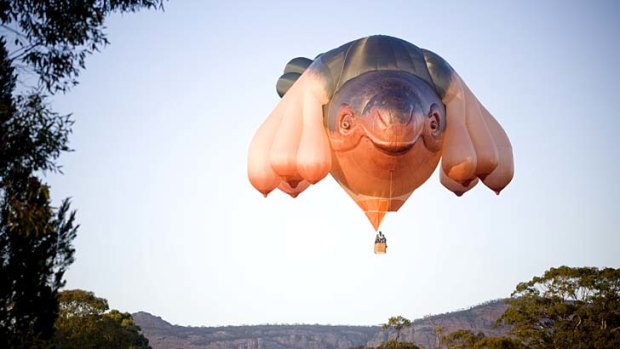 Up, up and away: Both Skywhale and the cost of constructing it rose in Canberra.