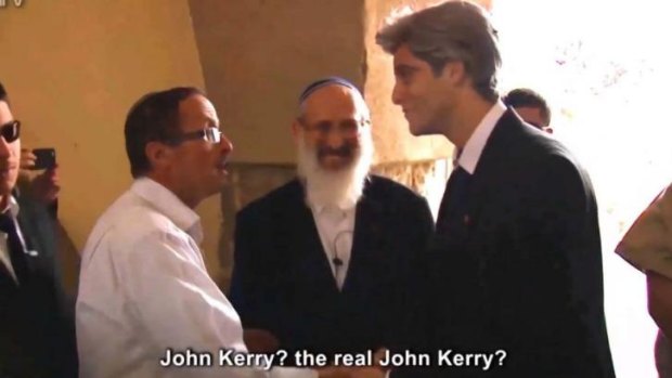The US has lashed out at a video produced by Israeli settlers mocking US Secretary of State John Kerry.