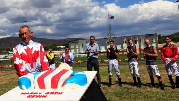 Kevin Sweeney, the oldest jockey in NSW and ACT, celebrated his 60th birthday at Thoroughbred Park on Friday.