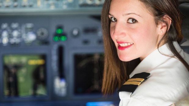 What percentage of airline pilots around the world are women?