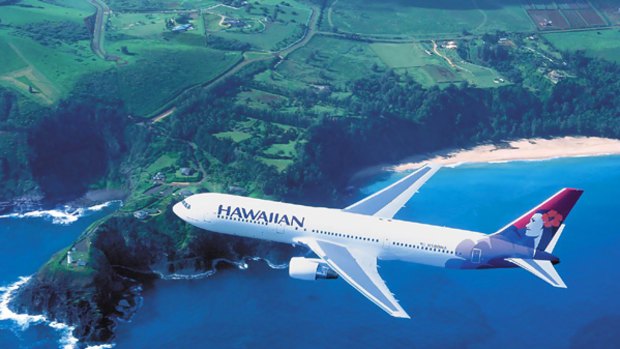 A Hawaiian Airlines Boeing 767-300ER in flight.