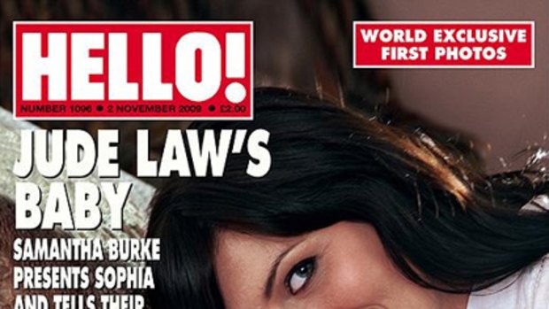 Famous baby ... Samantha Burke tells Hello! about dating Jude Law and shows off their beautiful daughter Sophia.