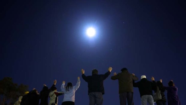 Hoping to have a bigger impact on the national census ... pagans gather on a hill near Seven Hills in Sydney to take part in a full moon circle ritual.
