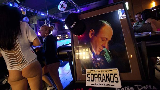Tributes to James Gandolfini at Satin Dolls, which stood in as the Bada Bing Club filmed in<i>The Sopranos</i>.
