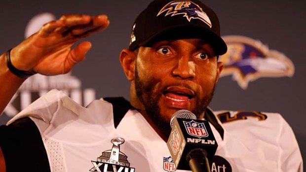Linebacker Ray Lewis of the Baltimore Ravens.