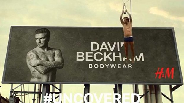 David Beckham stars in an H&M advert for the Super Bowl.