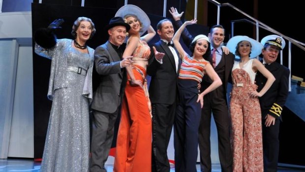 Todd McKenney and Caroline O'Connor (centre) in the Helpmann-nominated Opera Australia/John Frost production of the musical, Anything Goes.
