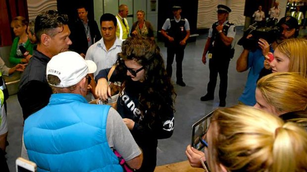 Being asked for autographs ... Lorde back home in Auckland, New Zealand.