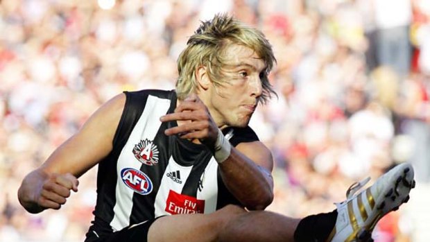 Dale ''Daisy'' Thomas: plays his 100th game for the Magpies on Friday night.