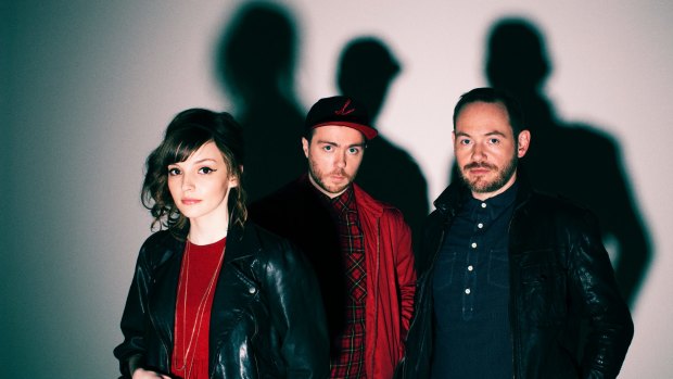 Scottish synth pop band Chvrches are, from left: Lauren Mayberry, Martin Doherty and Ian Crook.