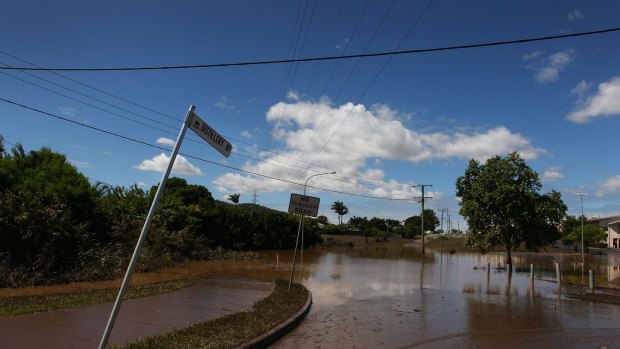 Roads in the Beenleigh and Yatala area remain flood-affected on April 1, 2017, following ex-Cylcone Debbie.