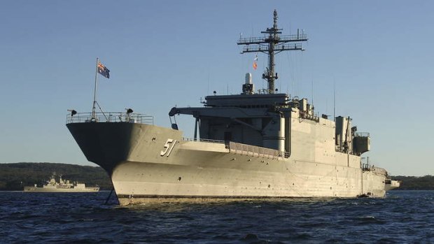 Junked: Amphibious supply ship HMAS Kanimbla and its sister ship, HMAS Manoora, were decommissioned prematurely due to maintenance neglect.