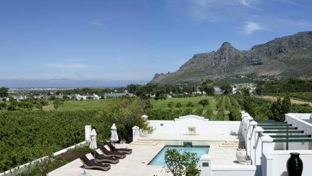 Grape location ... guests can relax in the heart of the vineyard at the Steenberg Hotel & Spa.
