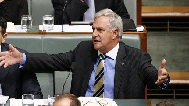 Liberal member for Canning, Don Randall, pictured during question time in 2009.