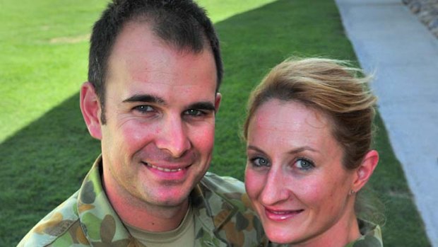 Michael Fox proposed to Cinda Lyons in an Allied compound in Kandahar last month.