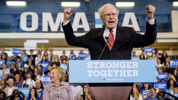 Even though he supported Democrat Hillary Clinton in last year's election campaign, Warren Buffett has said repeatedly that the country's economy would do fine no matter who won. 