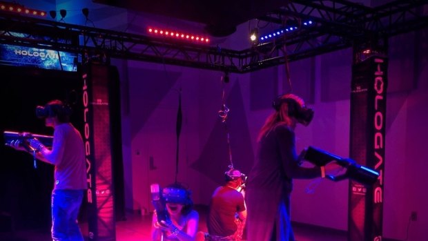 Virtual Reality at Two Bit Circus.














