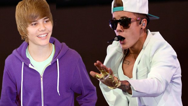 Then and now... Justin Bieber.