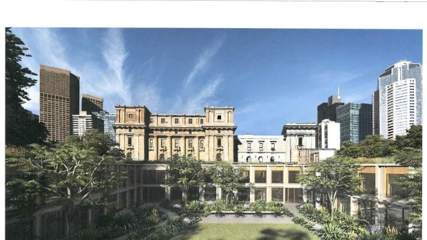 Designs by Peter Elliott Architecture for the new $40 million office building at the rear of Victoria's Parliament House. 