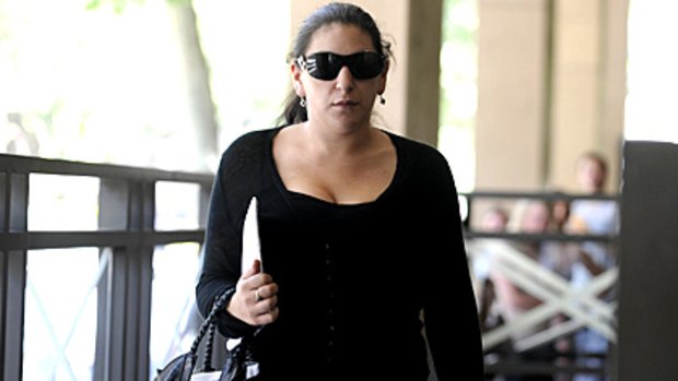 Katie Peirce leaves Melbourne Magistrates Court last month.