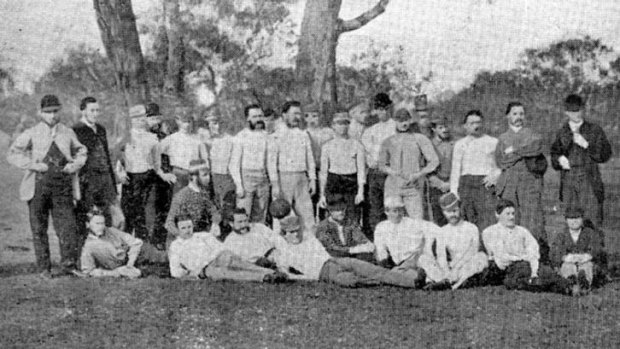 Old dark Blues: The Carlton team in 1868.