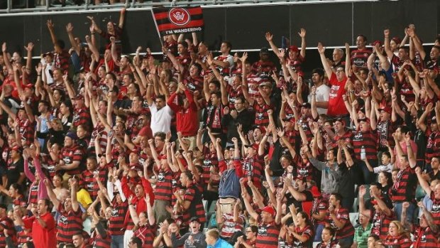 Red-and-black army: The Wanderers' fans have quickly made a name for themselves.