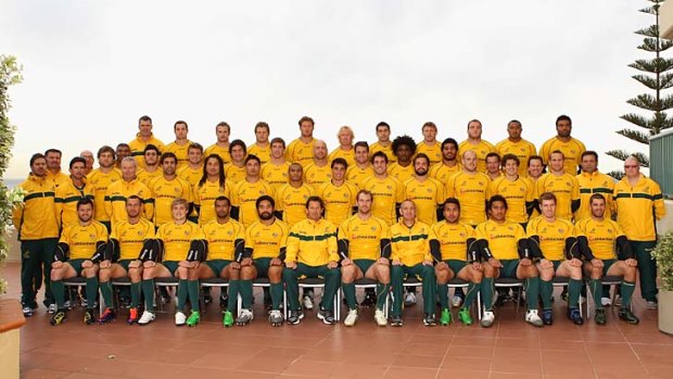 Depth &#8230; the full Wallabies squad and support staff for the coming international season.