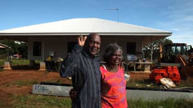 Raising the roof ...  John Baptist Kelantumama and his wife, Consolata, plan to buy this three-bedroom, two-bathroom house in Nguiu.