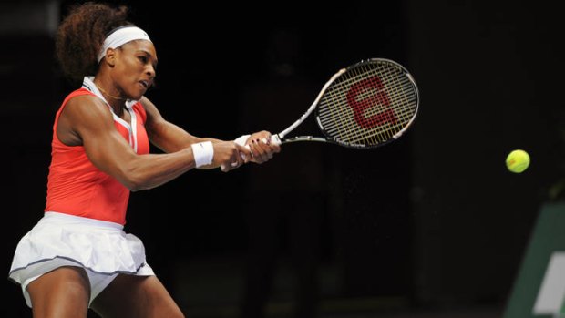 Hit parade: Serena Williams in action in Turkey.