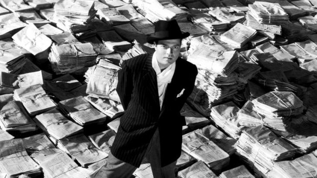 Orson Welles as Charles Foster Kane in the film.