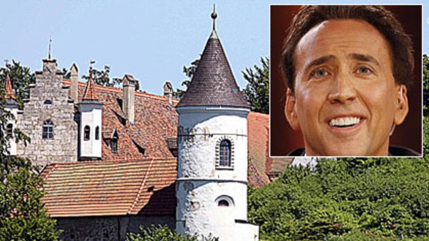 Bavarian dream ... Nicolas Cage and the castle he is selling.