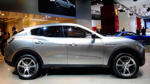 Even an SUV: a near-production concept of what will be known as the Maserati Levante.