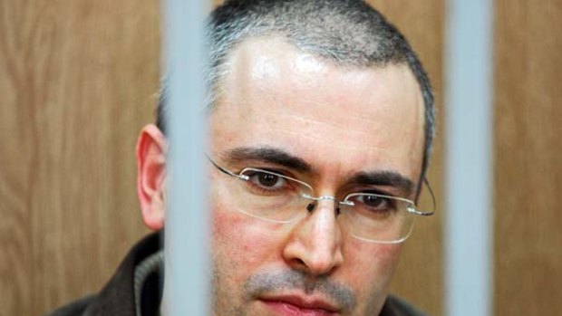 He lives in hope ... Khodorkovsky at the start of his trial six years ago.
