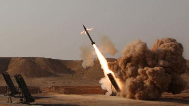 A recent Iranian ballistic missile test.