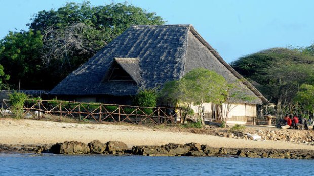 The Kenyan beach house where Somali pirates struck late at night, dragging Marie Dedieu, a disabled Frenchwoman, to their speedboat and then escaping.