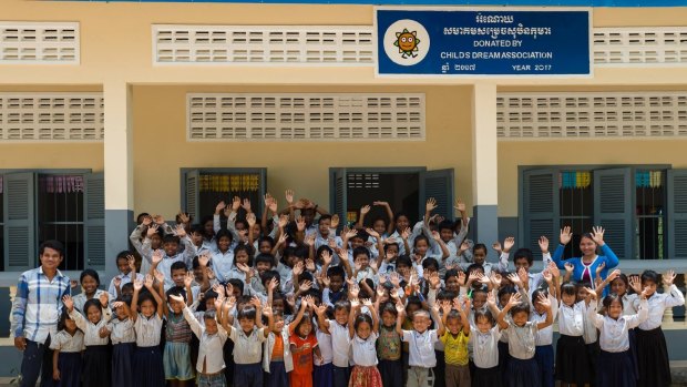 Classroom of Hope helps educate children and build schools, like this one recently opened in O Romdeng village in Northern Cambodia.