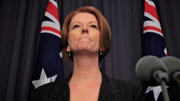 Hitting out ... Prime Minister Julia Gillard.