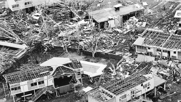 The aftermath of Cyclone Tracy which hit Darwin in 1974.