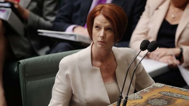 Prime Minister Julia Gillard during Question Time on May 24.