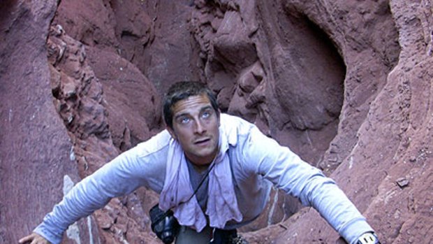 Man or mad? ... Bear Grylls admits he does get scared.