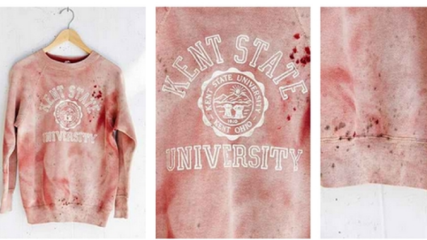 The Urban Outfitters listing for the vintage Kent State University sweatshirt, which has since been taken down.